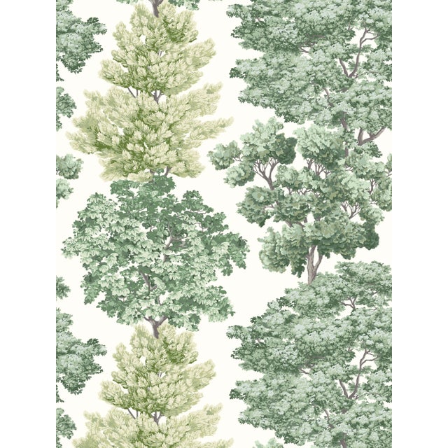 The House of Scalamandré Central Park Wallcovering, Green For Sale