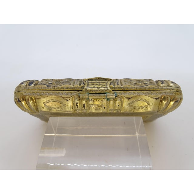 Metal Napoleon III Cigarette Case or Jewelry Box in Gilt Silver, France, 19th Century For Sale - Image 7 of 17