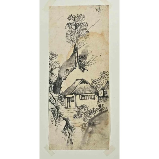 Village is a Black Ink Drawing attributed to Nishimura Nantei in the Early 19th Century. Good conditions. The artwork is...