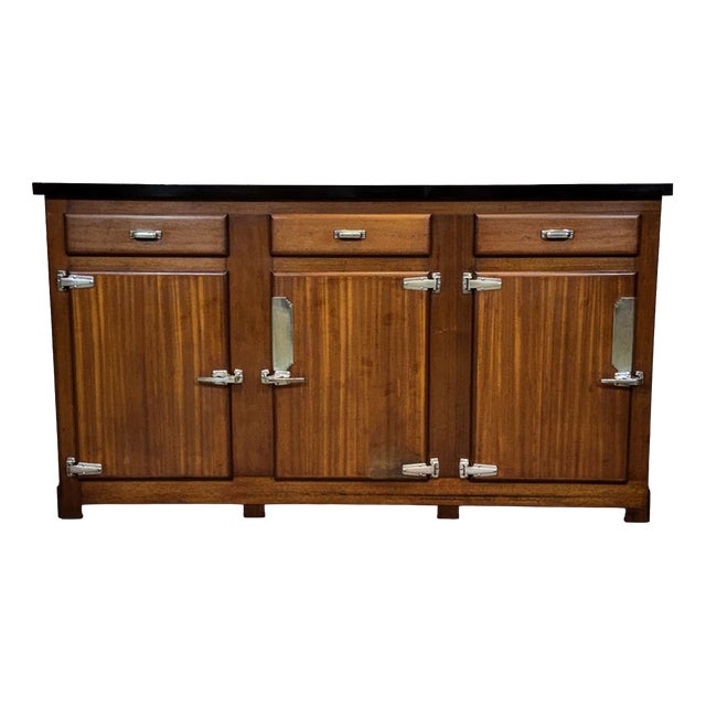 Mahogany Bistro Cabinet with Formica Top, 1950s For Sale