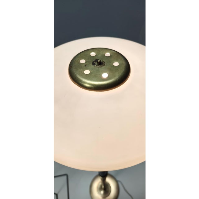 Vintage Italian Wood and Brass Floor Lamp, 1950s For Sale - Image 10 of 14