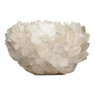 Inside-Out Extra-Large Bowl in Clear Quartz For Sale