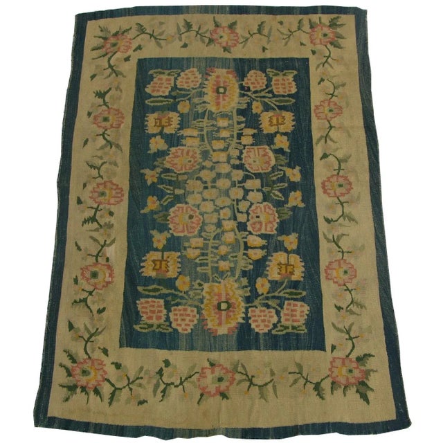 19th Century 1900 Antique Bessarabian Flat Weave Kilim Rug For Sale - Image 5 of 9
