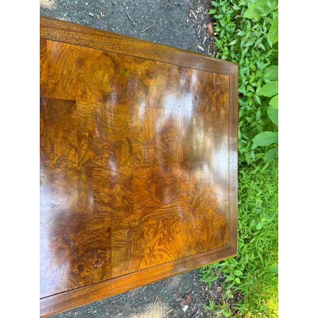 Late 20th Century Hekman Chippendale Style Ball & Claw Feet Mahogany Burled Top Side Table For Sale - Image 11 of 11