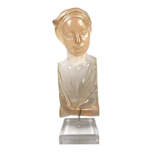 Marc Sijan, Marc Sijan Hyper Realist Contemporary Cast Acrylic Resin Sculpture Portrait Bust