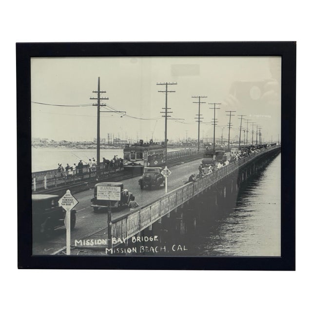 Vintage Framed Print of Mission Bay Bridge For Sale