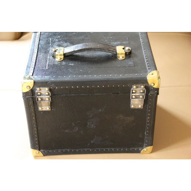 Vintage Black Leather Vanity Case For Sale - Image 6 of 16