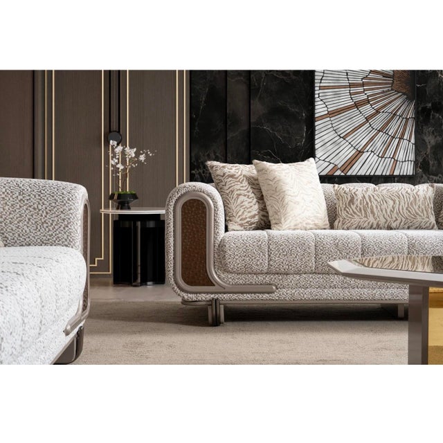 Lora 3-Piece Luxury Boucle Living Room Set - Sofa , Loveseat & Chair For Sale - Image 18 of 18