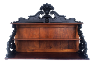 19th Century Neo-Renaissance Monumental Shelf for Hanging in Walnut