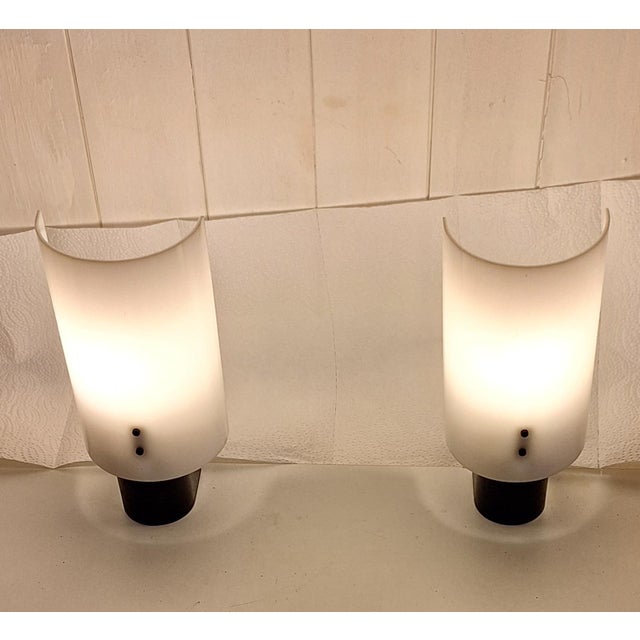 Vintage Italian Wall Lamps from Targetti, 1980s, Set of 2 For Sale - Image 3 of 12