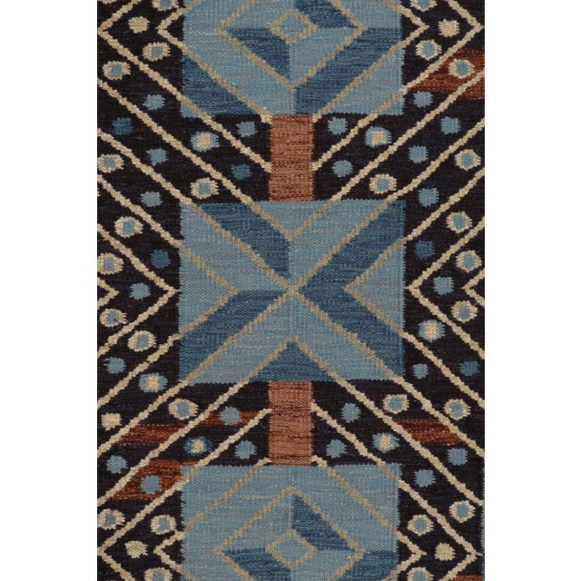 Mid-Century Modern Contemporary Scandinavian Style Nordic Grid Wool Rug by Rug & Kilim, India For Sale - Image 3 of 10