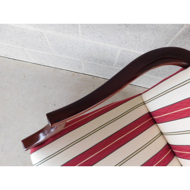 Statesville Chair CO.Regency Style Mahogany Frame Library Arm Chair For Sale - Image 10 of 12