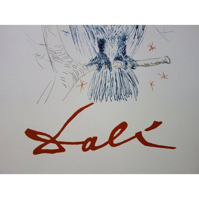 Salvador Dali, La Chouette Bleue, Lithograph For Sale - Image 6 of 7