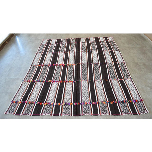 Tribal 1970s Anatolian Braided Hand Woven Tribal Kilim Rug For Sale - Image 3 of 9
