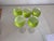 Set of 5 smooth glass. These are gorgeous lime green tall stem wine glasses. The texture is smooth.