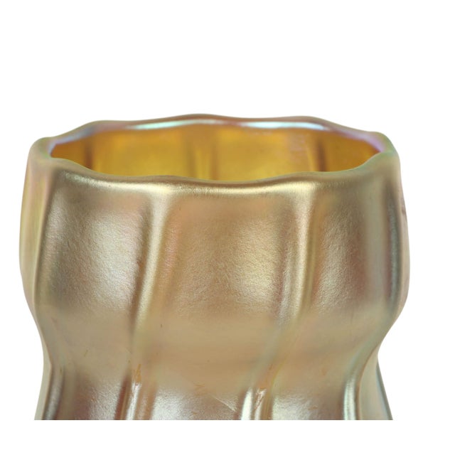 American Tiffany Studios Favrile Glass Bud Vase Tiffany Studios, New York, Circa 1920 For Sale - Image 3 of 8
