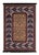 Rug & Kilim Seychour Style Runner, Red and Blue Geometric Pattern, 3x8 For Sale