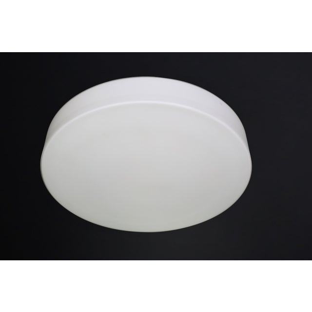 1970s Large Round Opaline Ceiling or Wall Light from Staff Leuchten, Germany, 1970s For Sale - Image 5 of 18