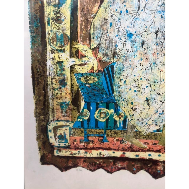 Vintage Lithograph of King David by Shraga Weil For Sale - Image 4 of 7