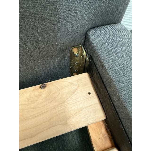 Gray Queen Size Crate & Barrel Tate Upholstered Bed Frame For Sale - Image 8 of 13