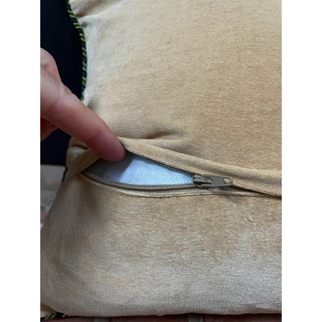 Ruby Red French Style Fleur De Lis Needlepoint Throw Pillow For Sale - Image 8 of 8