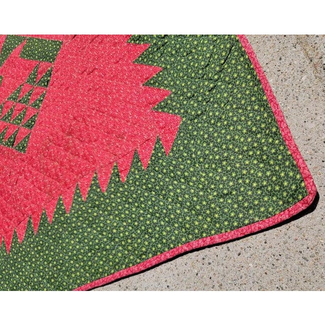 Red 19Thc Baskets Quilt From Pennsylvania For Sale - Image 8 of 11