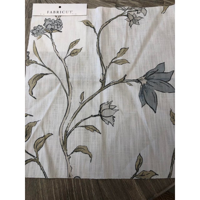 Metal Fabricut "Laval" Fabric in Zinc- 3 Yards For Sale - Image 7 of 7