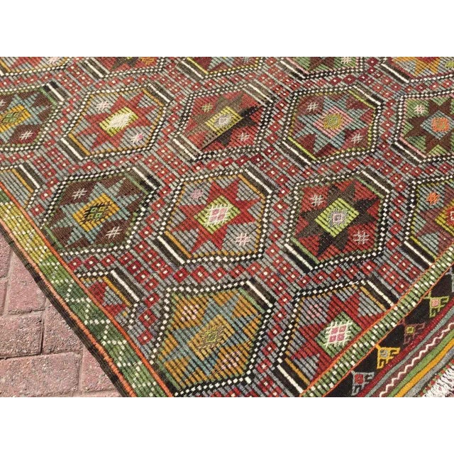 Embroidered Kilim Rug - 75" X 116" For Sale In Raleigh - Image 6 of 11