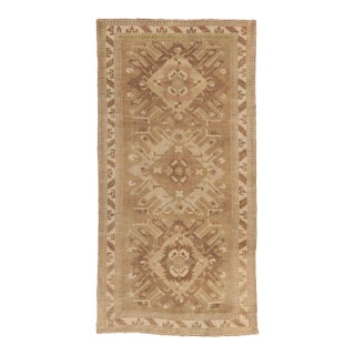 Earth-Tone Vintage Turkish Kars Rug - 05'06 X 11'00 For Sale