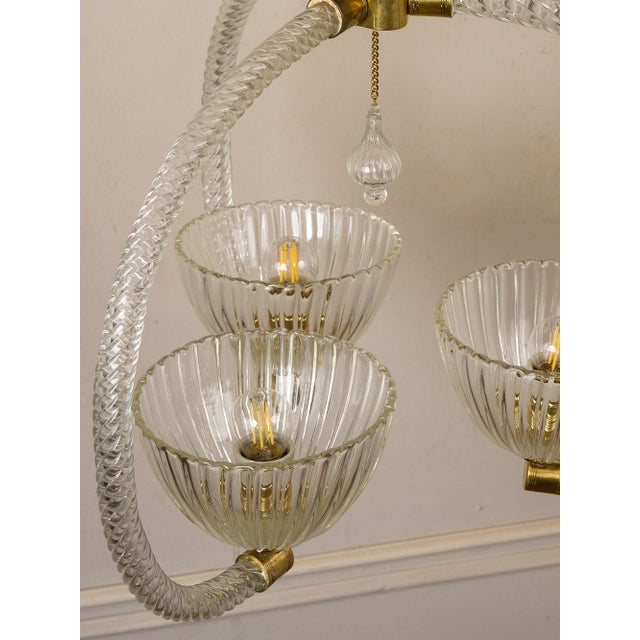 Vintage Murano Blown Glass Chandelier by Ercole Barovier for Barovier & Toso, 1930s For Sale - Image 9 of 14