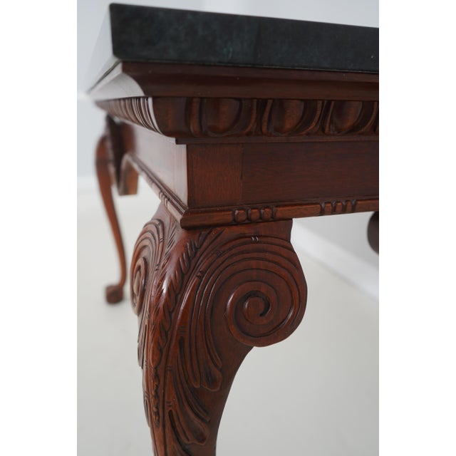 Hickory Chair Co Georgian Marble Top Console Table For Sale - Image 10 of 14