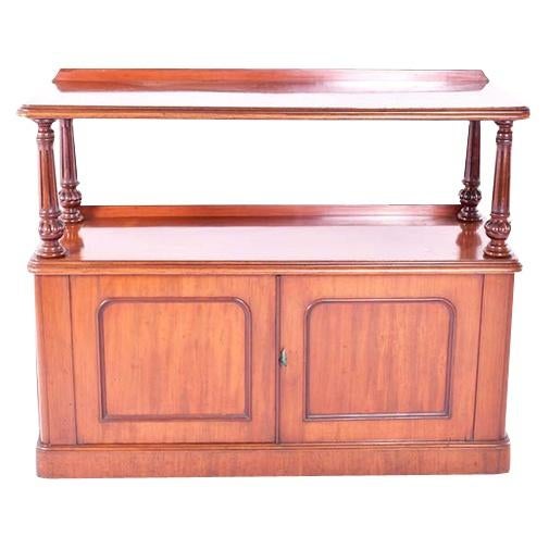 Antique English Mahogany Dumb Waiter For Sale - Image 4 of 4