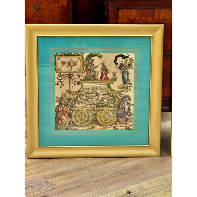 16th Century Wartime Triumphs, Hans Burgkmair the Elder Hand Painted Woodcuts Ca. 1515-18-Set of 2 For Sale - Image 5 of 6