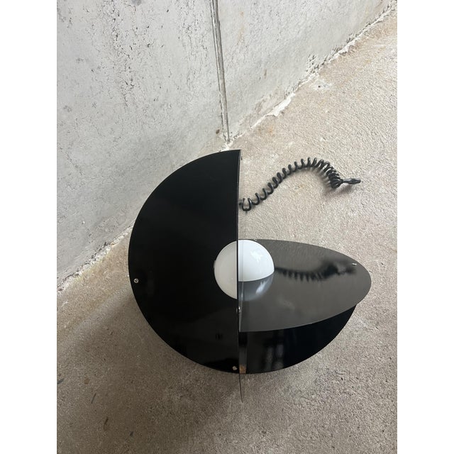 Black Luna Lamp from Rinaldo Cutini, Italy, 1960s For Sale - Image 9 of 12