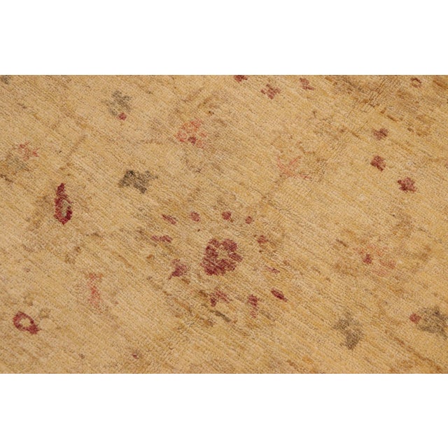 1990s Classic Ziegler Gold Tan Hand-Knotted Wool Rug - 9'4'' X 11'10'' For Sale - Image 5 of 8