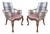 Pair of Early 20th Century Queen Anne Revival Armchairs For Sale