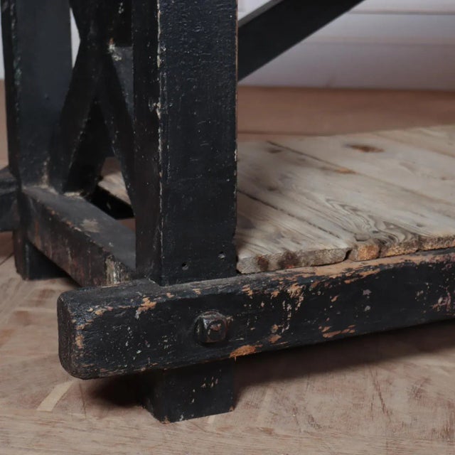 Brown Monumental Pine Display Table For Sale - Image 8 of 10