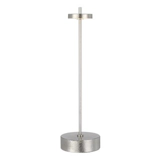 Kelly Wearstler by Visual Comfort Signature Sene 12" Rechargeable Table Lamp in Museum Nickel For Sale