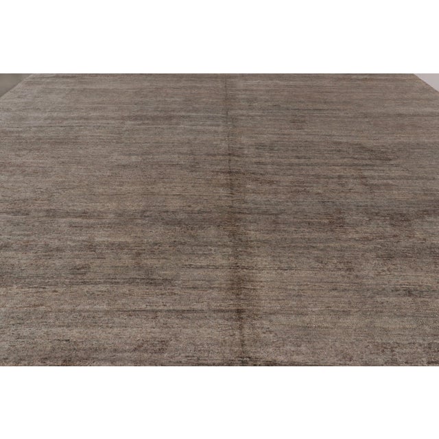 Rug & Kilim Rug & Kilim’s Modern Textural Rug in Neutral Taupe and Gray Tone-on-Tone -12x16 For Sale - Image 4 of 8