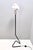 1950s Vintage Floor Lamp with Encased Glass Shade with Red Geometrical Motifs, Italy, 1950s For Sale - Image 5 of 15