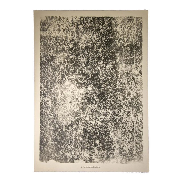 La tenture de pierre is an original B/W lithograph realized by the French founder of Art Brut, Jean Dubuffet Very good...