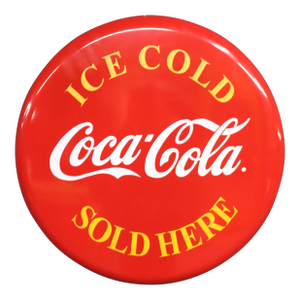 Reproduction Coca-Cola Button Sign