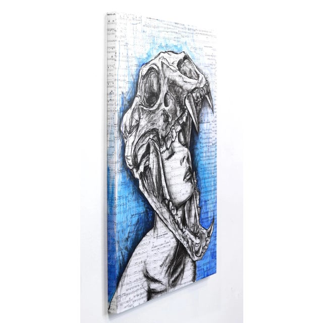 "The Darkness That We Knew" Contemporary Surrealist Style Mixed-Media Painting by Robert Lebsack For Sale In Los Angeles - Image 6 of 9