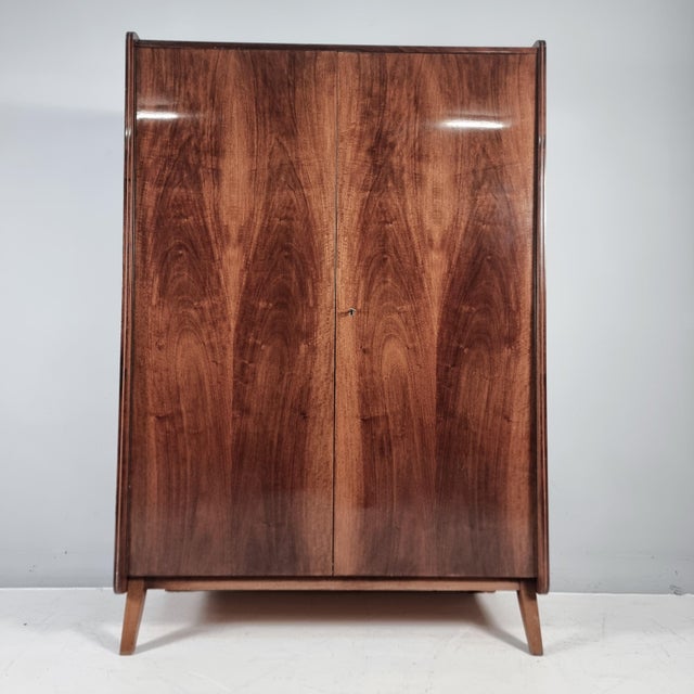 Vintage Wardrobe in Walnut from Tatra Nabytok, 1970s For Sale - Image 11 of 11