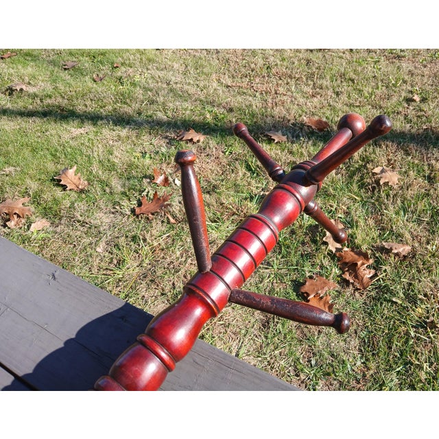 1900s Antique Hunzinger Mahogany Hat & Coat Rack Hall Tree For Sale - Image 11 of 15
