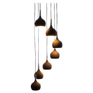 Sweden Markaryd Dome Cascade Chandelier by Hans Agne Jakobsson, 1970s For Sale
