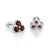 These elegant stud earrings feature a timeless cluster design, showcasing deep red Garnet gemstones known for their rich,...