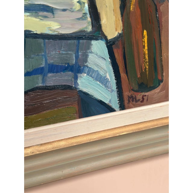 1950s Martin Lindberg, Still Life with Jug and Bottles, 1951, Oil Painting on Panel, Framed For Sale - Image 5 of 18