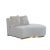 Modern Pasargad Home Simona Textured Fabric Curved Sofa With 3 Pillows For Sale - Image 3 of 12