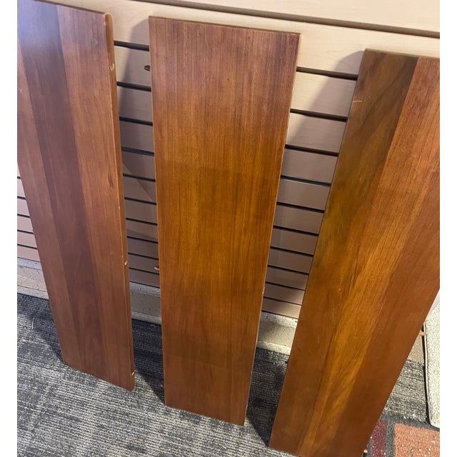 1980s Rectangle Butternut Wood Drop-Leaf Table With Three Leaves (Best Guess on Wood Species) For Sale In Kansas City - Image 6 of 10